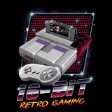 16-Bit Retro Gaming - Retro Wave, Black, Geek, Nerd, Birthday Gift, SNES, Super Nintendo, 1991, Japan, Japanese, Super Mario World, Zelda, Star Fox, Final Fantasy, Donkey Kong, Street Fighter 2, Mega Man, Men, Women, Tee, Kids, Earthbound, Mother, F-Zero, SFII, Ryu, Ken, Yoshi, Bowser, Princess Peach