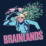 Brainlands - Video Game Pixel T-Shirts & Retro Gaming Tees! - Claptrap, Borderlands, Psycho, Bandit, Crazy, Gun, Finger Gun, Badass, Mashup, Super Metroid, Samus Aran, SNES, Nintendo, Nintendo T-Shirts, Prime, Smash Bros, Super Nintendo, Sexy, Blue, Men, Women, Kids, Clothes, Tees