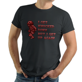 Castle Red Skeleton - Video Game Pixel T-Shirts & Retro Gaming Tees! Gamer, Nes, Nintendo, 80s, Pixel, 8-Bit, Mashup, Castlevania, Simon, Vampire Killer, Dracula, 1986, Chumbawamba, Tubthumping, Music, I Get Knocked Down But I Get Up Again, Kari LikeLikes, Women, Men, Kids, Cotton, Tank, Long Sleeved, Shirt