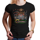 Contra - Video Game Pixel T-Shirts & Retro Gaming Tees! Contra, Konami Code, 1987, Shooter, Gamer, Classic, Bill, Lance, Red Falcon Organization, Gamer, Run and Gun, Box Art, NES, Nintendo, Title Screen, Start Screen, Pixel, Kari LikeLikes, Women, Men, Kids, Cotton, Tank, Long Sleeved, Shirt