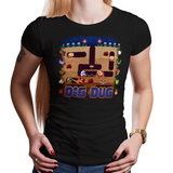 Dig Dug - Video Game Pixel T-Shirts & Retro Gaming Tees! NES, Nintendo, Nintendo Shirts, Pixel, 8-Bit, 80s, 1980s, 1990s, 90s, Retro, Pixel Retro, Dig Dug, Namco, Maze, Taizo Hori, Pookas, Fygars, Galaga, Mr Driller, 1982, Kari LikeLikes, Women, Men, Kids, Cotton, Tank, Long Sleeved, Shirt