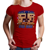 Dig Dug - Video Game Pixel T-Shirts & Retro Gaming Tees! NES, Nintendo, Nintendo Shirts, Pixel, 8-Bit, 80s, 1980s, 1990s, 90s, Retro, Pixel Retro, Dig Dug, Namco, Maze, Taizo Hori, Pookas, Fygars, Galaga, Mr Driller, 1982, Kari LikeLikes, Women, Men, Kids, Cotton, Tank, Long Sleeved, Shirt