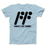 Famicom Family Black Text Blue