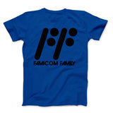 Famicom Family Black Text Blue