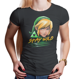 Stay Wild - Retro and Pixel Video Game T-shirts - Zelda, Legend of Zelda, TLOZ, Ganon, Hyrule, Princess Zelda, A Link to the Past, Ocarina of Time, The Wind Waker, Twilight Princess, Skyward Sword, BOTW, Breath of the Wild, SNES, NES, Nintendo, Switch, N64, Nintendo 64, Wild, Triforce, Retro Wave, Nerd, Gamer, Geek,