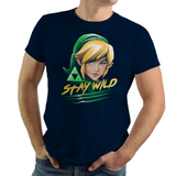 Stay Wild - Retro and Pixel Video Game T-shirts - Zelda, Legend of Zelda, TLOZ, Ganon, Hyrule, Princess Zelda, A Link to the Past, Ocarina of Time, The Wind Waker, Twilight Princess, Skyward Sword, BOTW, Breath of the Wild, SNES, NES, Nintendo, Switch, N64, Nintendo 64, Wild, Triforce, Retro Wave, Nerd, Gamer, Geek,
