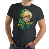 Stay Wild - Retro and Pixel Video Game T-shirts - Zelda, Legend of Zelda, TLOZ, Ganon, Hyrule, Princess Zelda, A Link to the Past, Ocarina of Time, The Wind Waker, Twilight Princess, Skyward Sword, BOTW, Breath of the Wild, SNES, NES, Nintendo, Switch, N64, Nintendo 64, Wild, Triforce, Retro Wave, Nerd, Gamer, Geek,