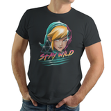 Stay Wild - Retro and Pixel Video Game T-shirts - Zelda, Legend of Zelda, TLOZ, Ganon, Hyrule, Princess Zelda, A Link to the Past, Ocarina of Time, The Wind Waker, Twilight Princess, Skyward Sword, BOTW, Breath of the Wild, SNES, NES, Nintendo, Switch, N64, Nintendo 64, Wild, Triforce, Retro Wave, Nerd, Gamer, Geek,
