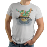 PixelRetro is your best destination for Video Game T-Shirts for Men and Women. Unisex Tee with a great fit. Michelangel’s Pro Skater, Tony Hawk, Ninja Turtle Mashup on a Silver Blue T-Shirt. TMNT Mikey Skater from Skateboard for PS1, PS2 with a unique look. Tony Hawk’s Pro Skater. Online shop only. Soft, durable and high quality cotton. Art By Angdzu.