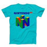 64 Logo With Text On Light Blue