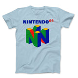 64 Logo With Text On Light Blue