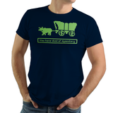 Oregon Invaders - Video Game Pixel T-Shirts & Retro Gaming Tees! Dysentery , Oregon Trail, Hunt, Ox, Wagon, 1971, PC, Original, Learning Game, History Lesson, Travel, Banker, Pixel, Sprite, Old School, Fort, America, Indian, Gold Rush, West, Men, Women, Kids, Clothes, Tees
