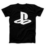 PS White Icon Logo on Black