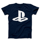 PS White Icon Logo on Black
