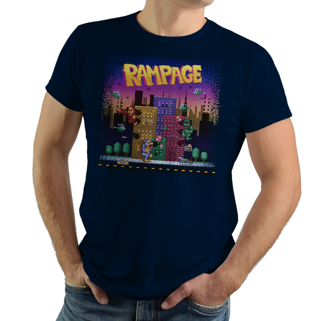 Rampage - PixelRetro Video Game T-shirts - King Kong - Monsters