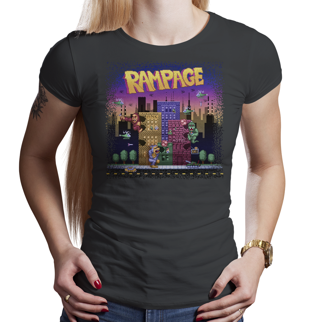 Rampage - PixelRetro Video Game T-shirts - King Kong - Monsters