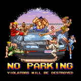 No Parking - Video Game Pixel T-Shirts & Retro Gaming Tees! Gamer, Street Fighter II, No Parking, Violator, Ken, Ryu, Sagat, Chun Li, Car, Destroy, Capcom, Fighting, Fighter, SNES, Arcade, Cammy, M Bison, Guile, Blanka, 1991, 1990s, Kari LikeLikes, Women, Men, Kids, Cotton, Tank, Long Sleeved, Shirt