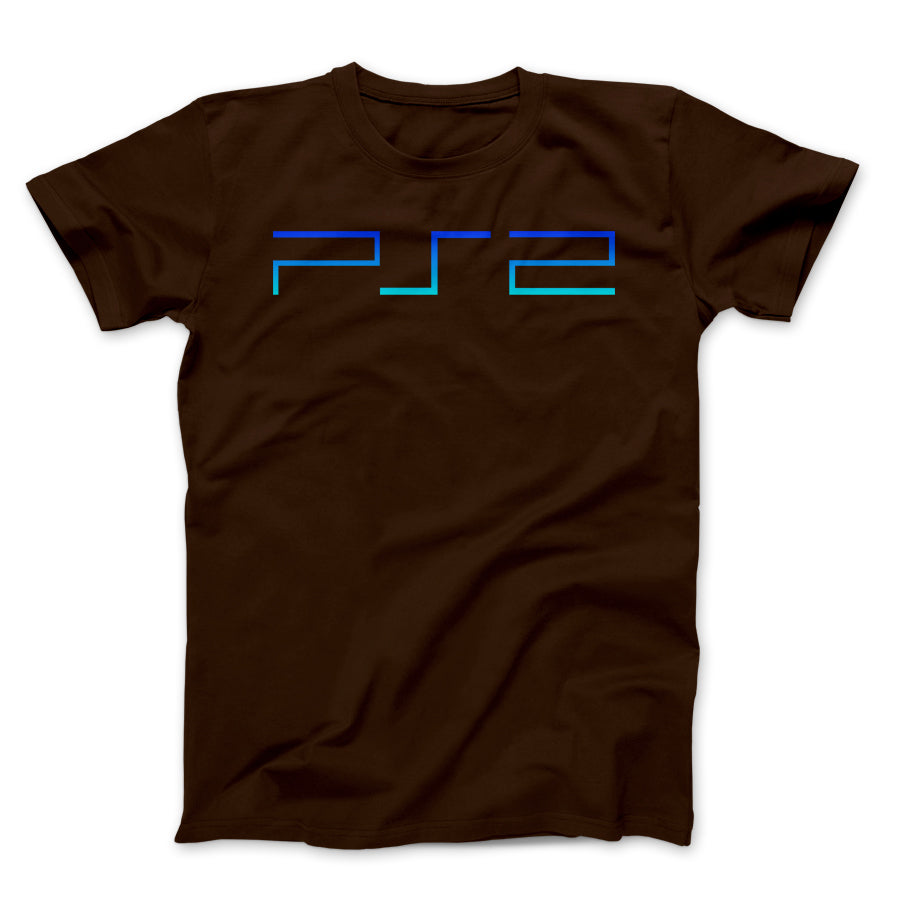 PS2 Logo Text on White - PixelRetro Video Game T-shirts - PS2