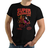 Super Carnage Bros - Retro and Pixel Video Game T-shirts - Nintendo, NES, Super Mario, Mario 3, Box Art, SMW, Super Mario World, Bowser, Gamer, Mario Bros, Mash Up, Villain, Carnage, Spider, Symboite, Comic Book, Alien, Host, Superheroes, Black, Men, Women, Kids, Tees, Clothes