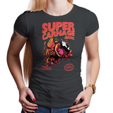 Super Carnage Bros - Retro and Pixel Video Game T-shirts - Nintendo, NES, Super Mario, Mario 3, Box Art, SMW, Super Mario World, Bowser, Gamer, Mario Bros, Mash Up, Villain, Carnage, Spider, Symboite, Comic Book, Alien, Host, Superheroes, Black, Men, Women, Kids, Tees, Clothes