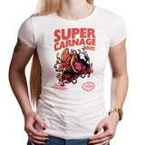 Super Carnage Bros - Retro and Pixel Video Game T-shirts - Nintendo, NES, Super Mario, Mario 3, Box Art, SMW, Super Mario World, Bowser, Gamer, Mario Bros, Mash Up, Villain, Carnage, Spider, Symboite, Comic Book, Alien, Host, Superheroes, Black, Men, Women, Kids, Tees, Clothes