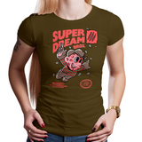 Super Dream Bros - Retro and Pixel Video Game T-shirts -  Tank, Long Sleeved, Fit, Nintendo, NES, Super Mario, Mario 3, Box Art, SMW, Super Mario World, Bowser, Gamer, Mario Bros, Mash Up, Freddy Kruger, Nightmare, Elm Street, Movie, Horror, Classic Horror, Dream, Claws, Men, Women, Kids, Tees, Clothes
