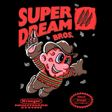 Super Dream Bros - Retro and Pixel Video Game T-shirts -  Tank, Long Sleeved, Fit, Nintendo, NES, Super Mario, Mario 3, Box Art, SMW, Super Mario World, Bowser, Gamer, Mario Bros, Mash Up, Freddy Kruger, Nightmare, Elm Street, Movie, Horror, Classic Horror, Dream, Claws, Men, Women, Kids, Tees, Clothes
