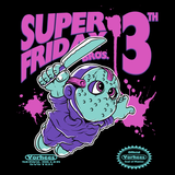 Super Friday Bros - Retro and Pixel Video Game T-shirts -  Tank, Long Sleeved, Fit, Nintendo, NES, Super Mario, Mario 3, Box Art, SMW, Super Mario World, Bowser, Gamer, Mario Bros, Mash Up, Friday the 13th, Jason Vorhees, Crystal Lake, Horror, Slasher, Film, Camp, Freddy, Mask, Men, Women, Kids, Tees, Clothes