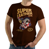 Super Leather Face - Retro and Pixel Video Game T-shirts -  Tank, Long Sleeved, Fit, Nintendo, NES, Super Mario, Mario 3, Box Art, SMW, Bowser, Gamer, Mario Bros, Mash Up, Horror, Slasher, Film, 1974, Parody, Halloween, Massacre, Leatherface, Texas, Chainsaw, Bloody, Cute, Men, Women, Kids, Tees, Clothes