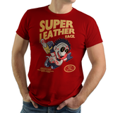 Super Leather Face - Retro and Pixel Video Game T-shirts -  Tank, Long Sleeved, Fit, Nintendo, NES, Super Mario, Mario 3, Box Art, SMW, Bowser, Gamer, Mario Bros, Mash Up, Horror, Slasher, Film, 1974, Parody, Halloween, Massacre, Leatherface, Texas, Chainsaw, Bloody, Cute, Men, Women, Kids, Tees, Clothes