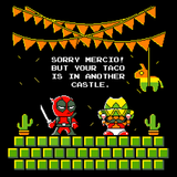 Super Mercio Bros - Retro and Pixel Video Game T-shirts -  Tank, Long Sleeved, Fit, Gamer, Mash Up, Cute, Adorable, 8-Bit, Mashup, Retro, Chimichanga, Taco, Superhero, Comic, Comic Book, Film, Movie, Pixel, SMB, 1980s, Super Mario Bros, Mario, Toad, NES, Mercio, Nintendo, Funny, Men, Women, Kids, Tees, Clothes