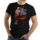 Super Naked Stealth - Retro and Pixel Video Game T-shirts -  Tank, Long Sleeved, Fit, Nintendo, NES, Box Art, Gamer, Mario Bros, Mash Up, Nintendo Black Box, Pixel, Retro, Raiden, MGS, MGS 2, Metal Gear Solid, Naked, Stealth, LaLiLuLeLo, Funny, Comedy, Ninja, Solid Snake, Men, Women, Kids, Tees, Clothes