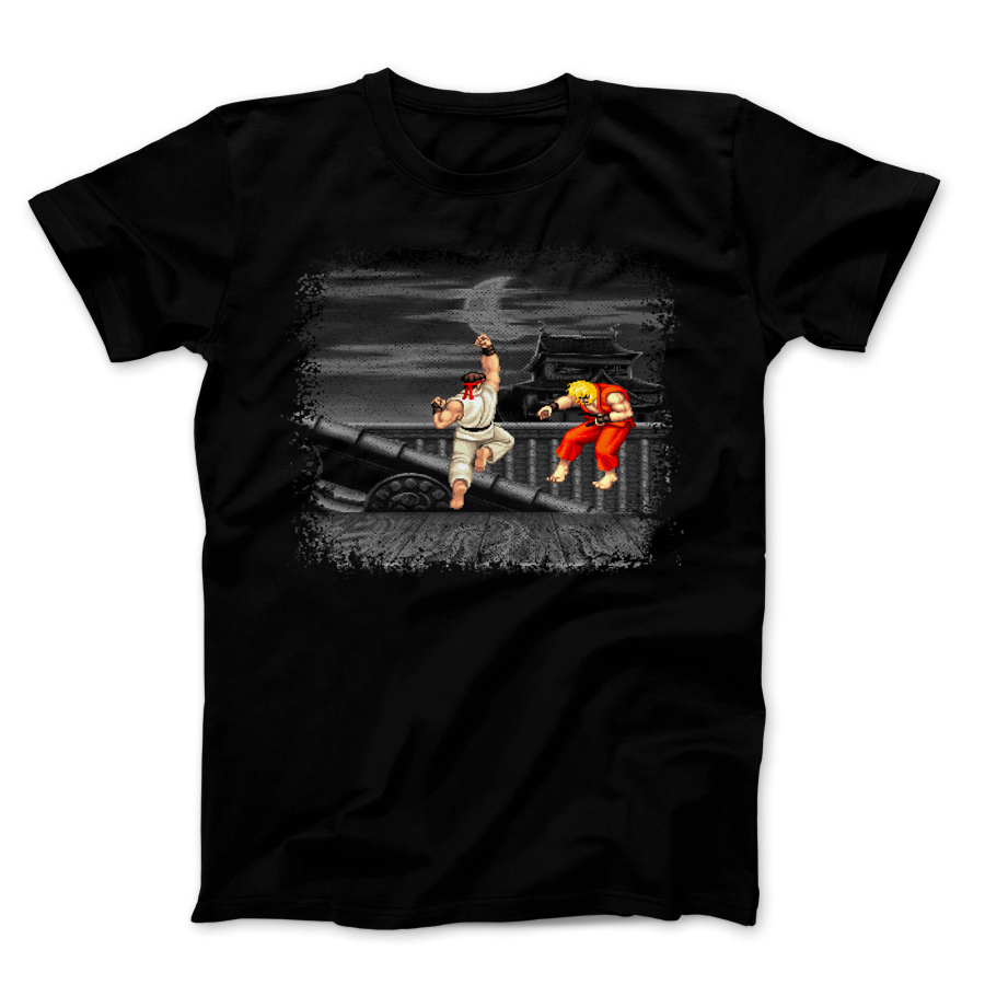 Ryu Shoryuken - PixelRetro Video Game T-Shirt - Street Fighter 2